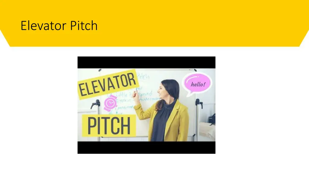 elevator pitch