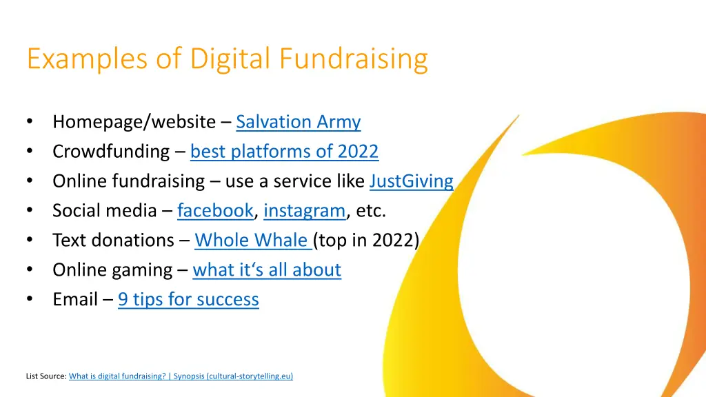 examples of digital fundraising