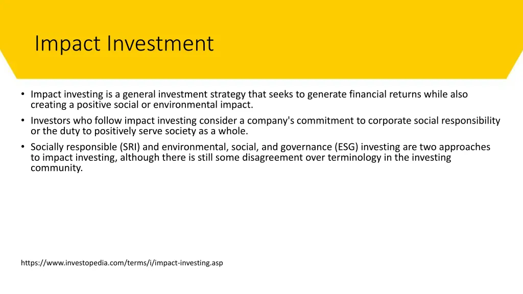 impact investment