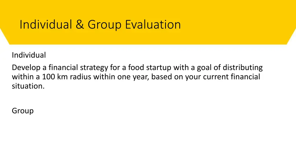 individual group evaluation