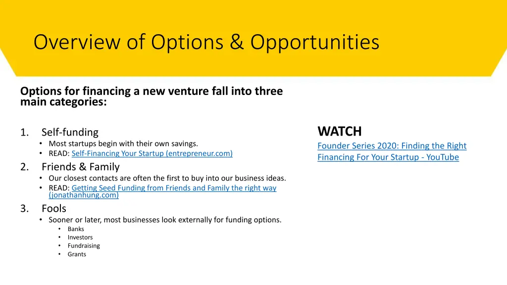 overview of options opportunities