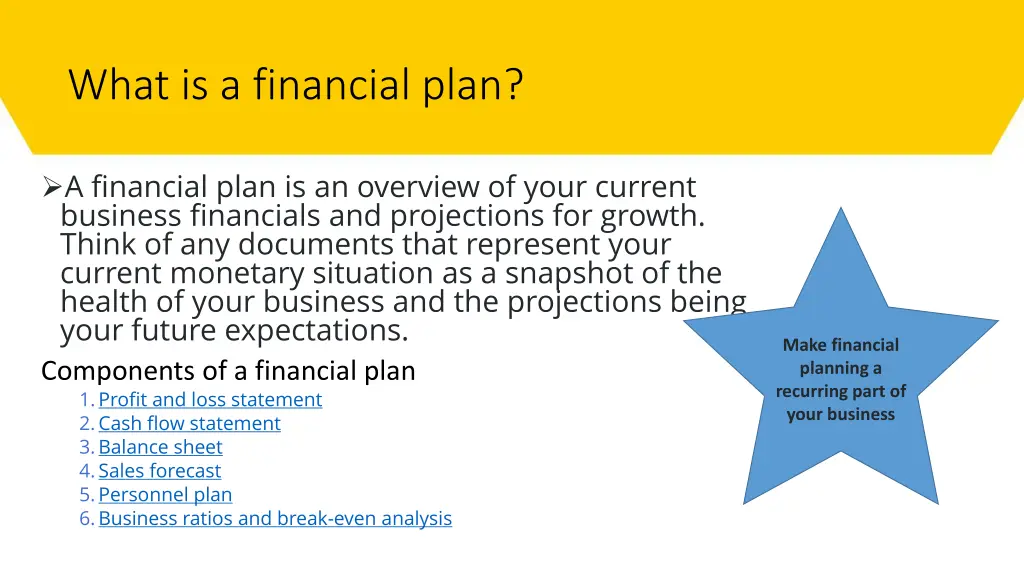 what is a financial plan