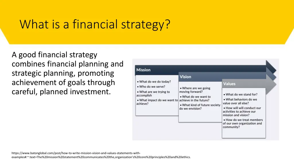 what is a financial strategy