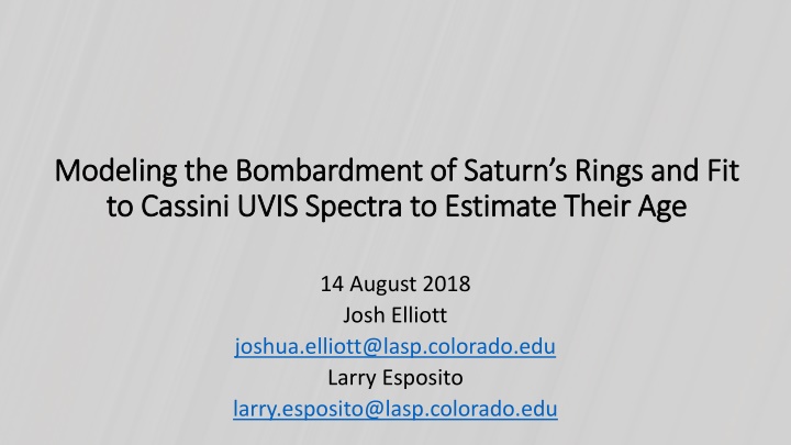 modeling the bombardment of saturn s rings