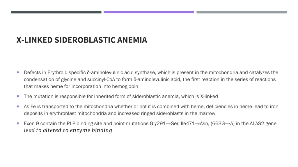 x linked sideroblastic anemia