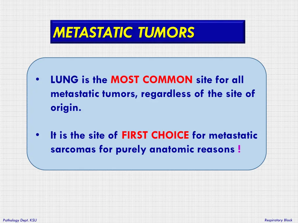 metastatic tumors