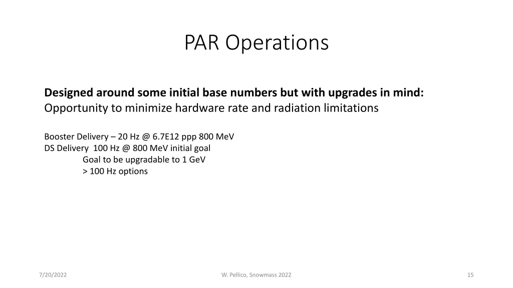 par operations