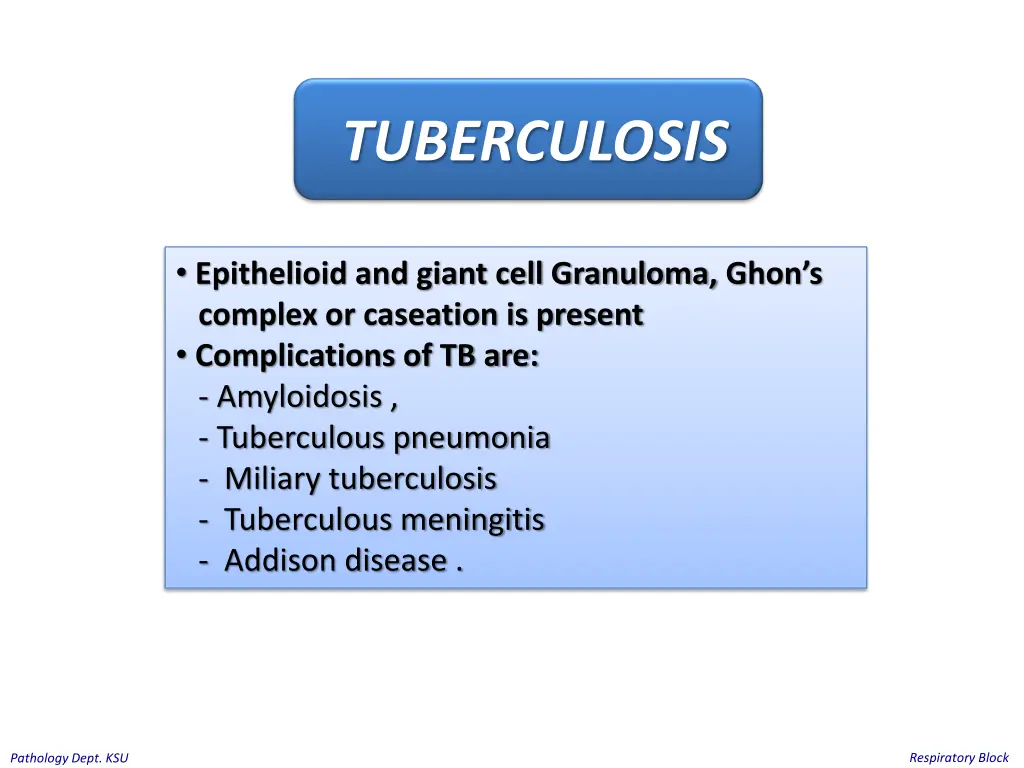 tuberculosis