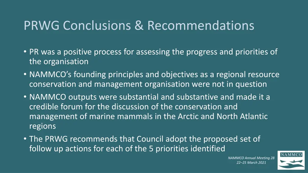 prwg conclusions recommendations 1