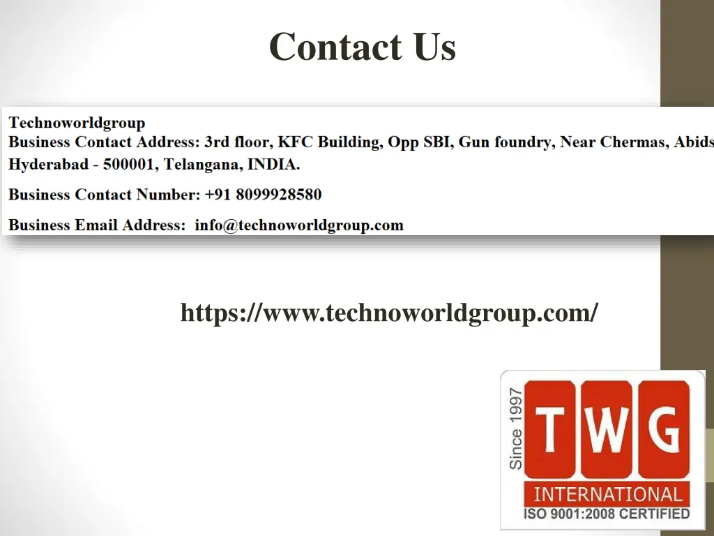 contact us