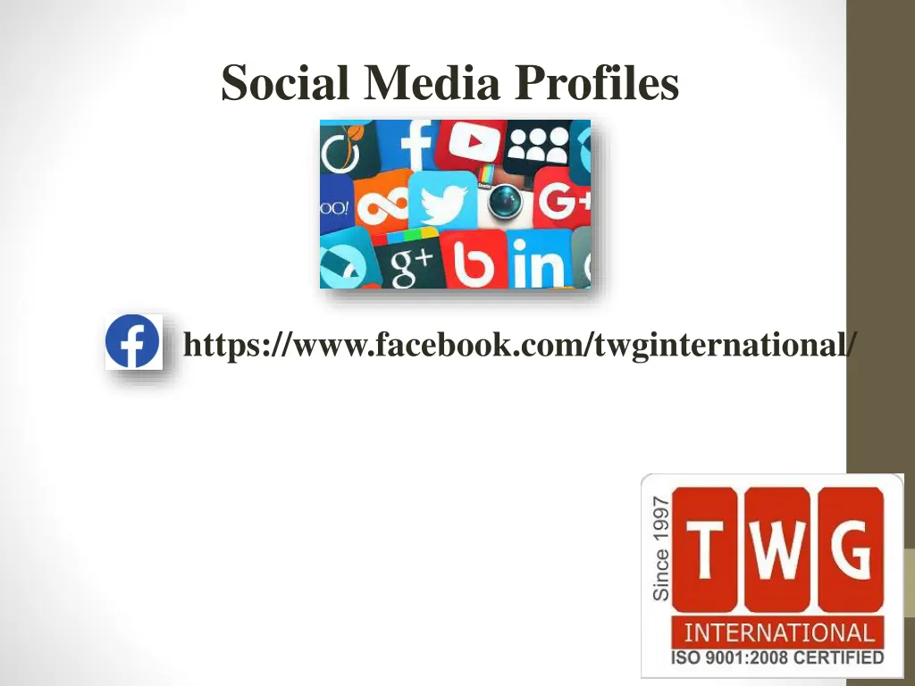 social media profiles
