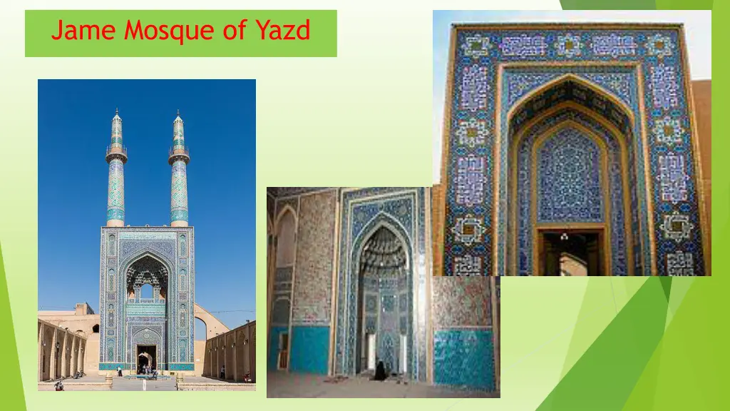 jame mosque of yazd