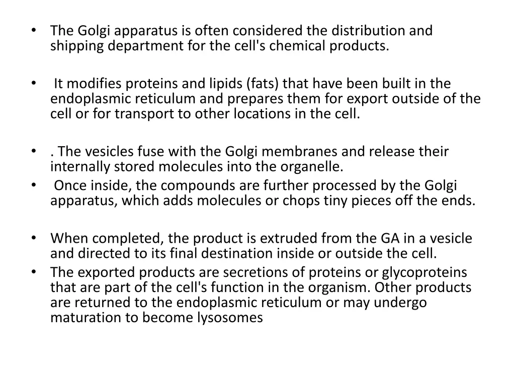 the golgi apparatus is often considered