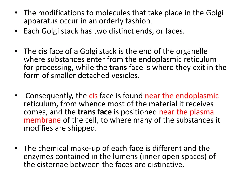 the modifications to molecules that take place