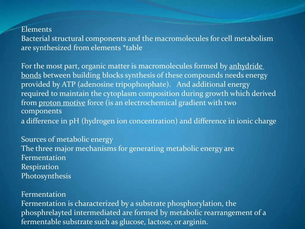 elements bacterial structural components