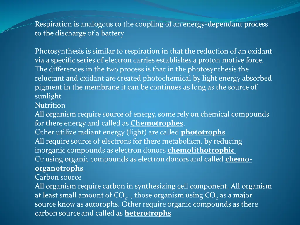 respiration is analogous to the coupling