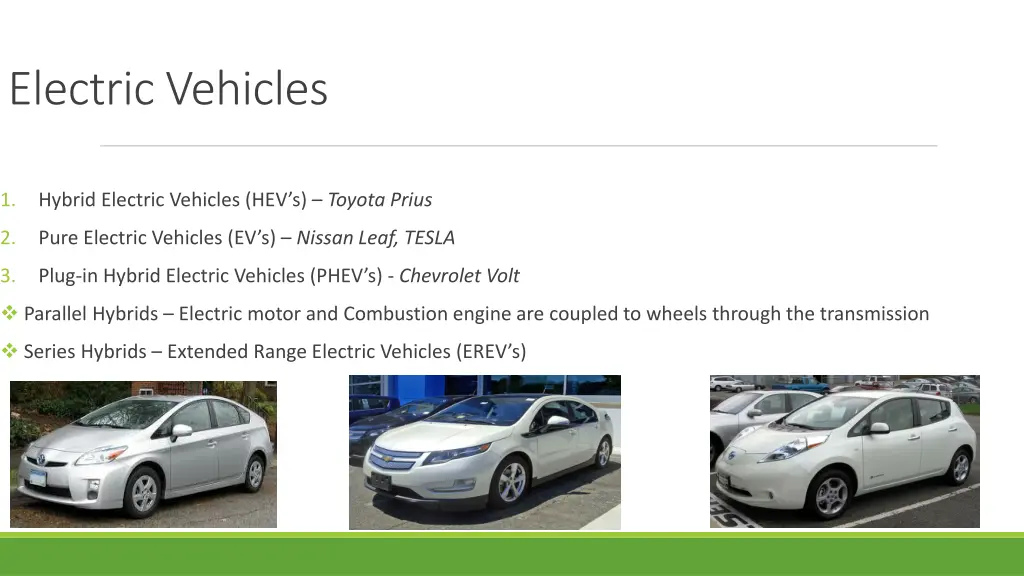 electric vehicles