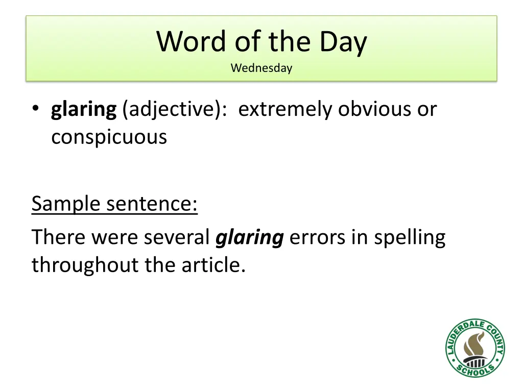 word of the day wednesday