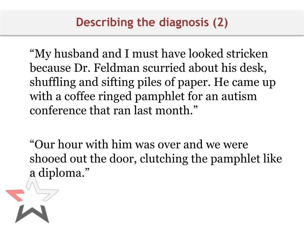 describing the diagnosis 2