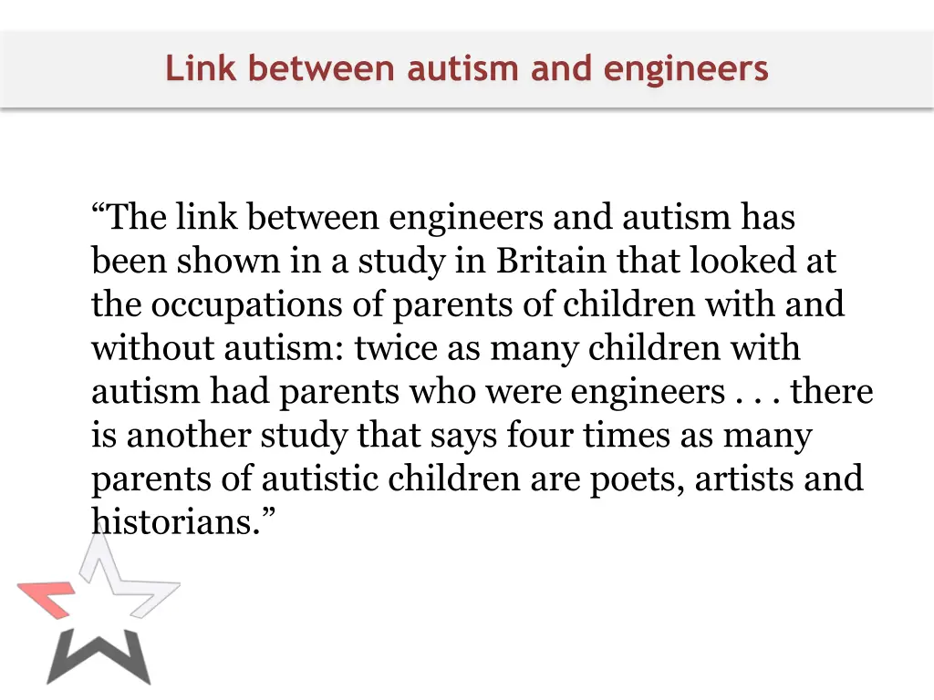 link between autism and engineers