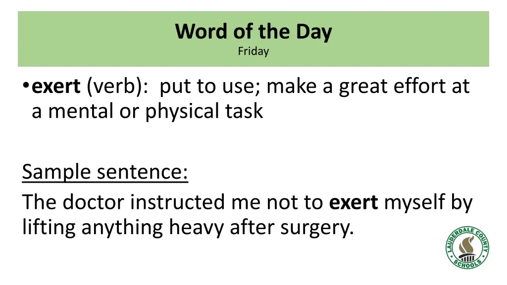 word of the day friday