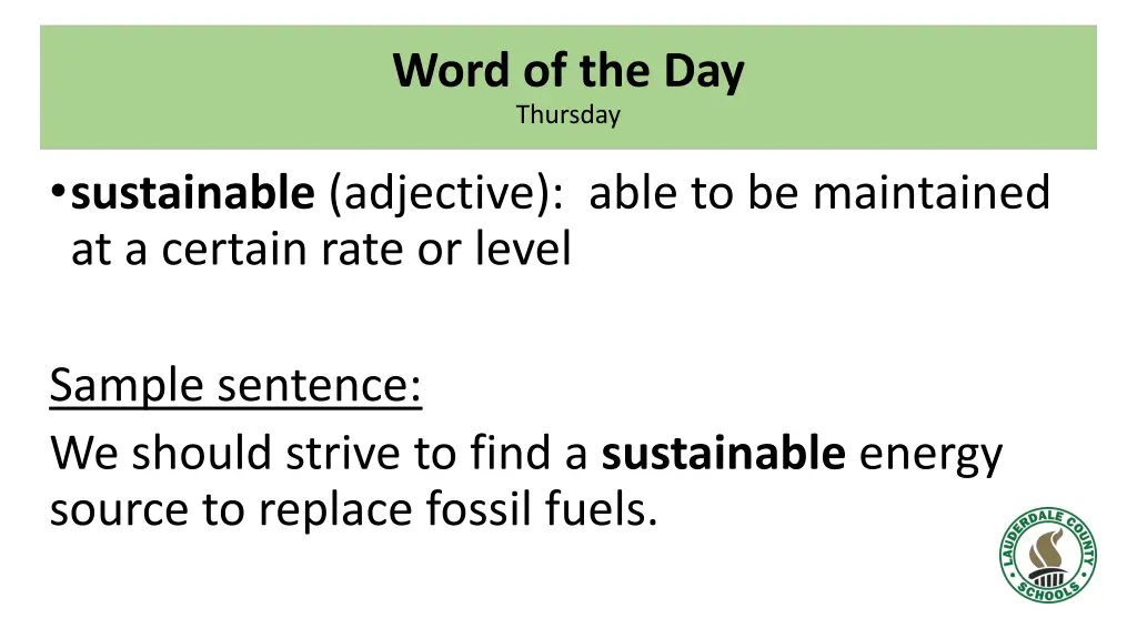 word of the day thursday