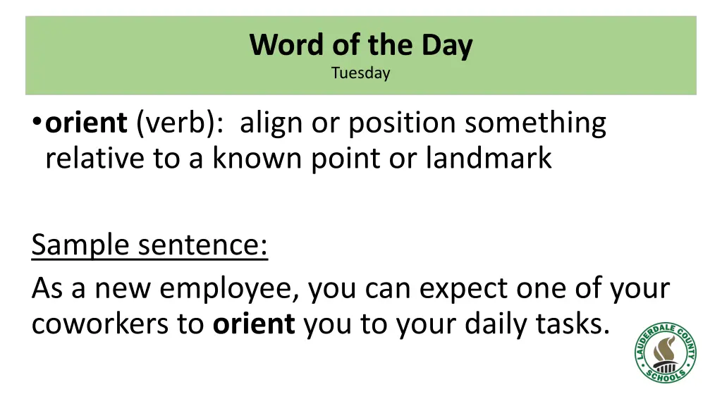 word of the day tuesday