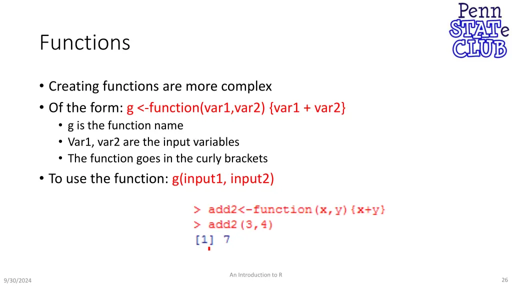 functions