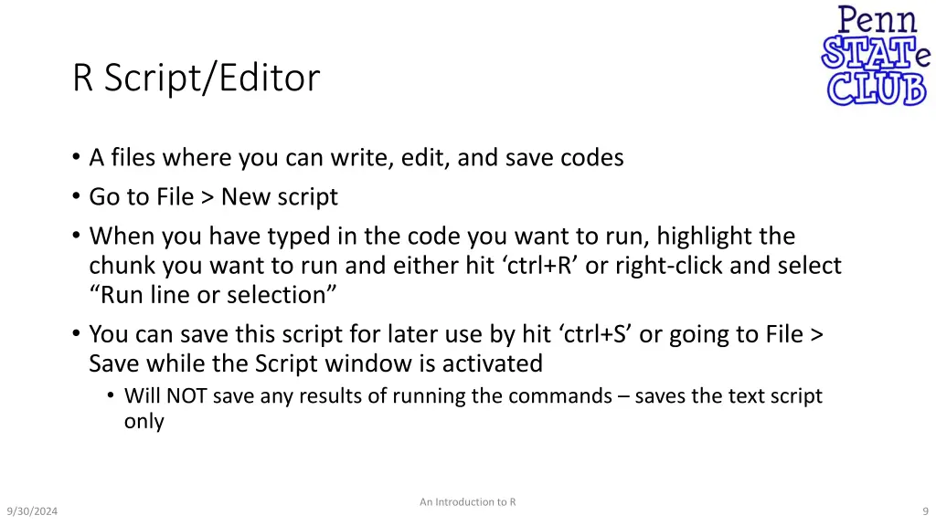 r script editor