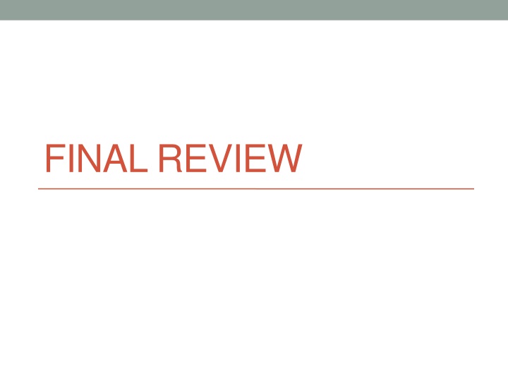 final review