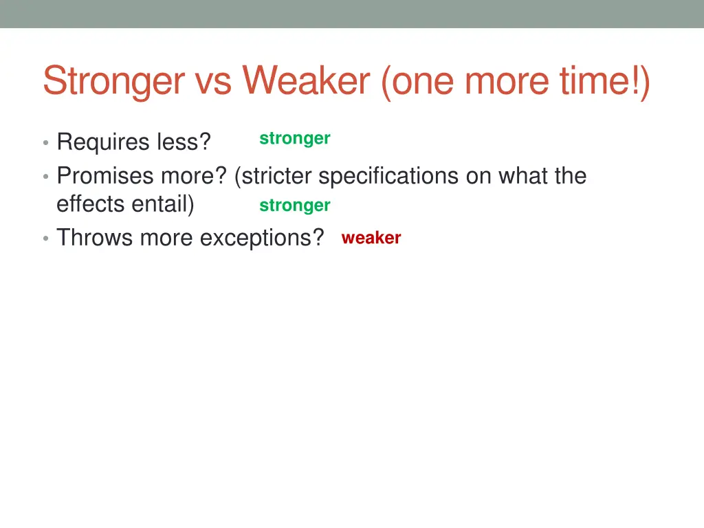 stronger vs weaker one more time