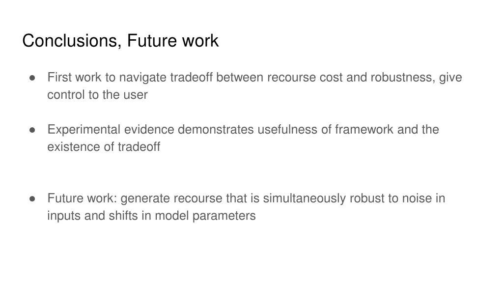 conclusions future work