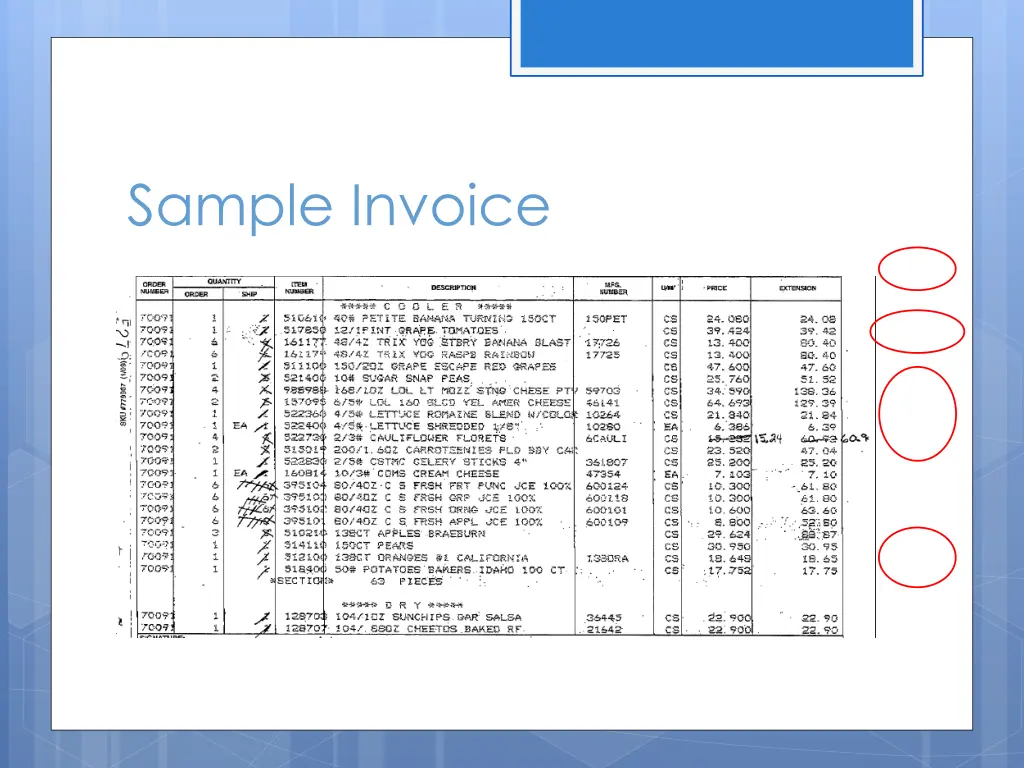 sample invoice