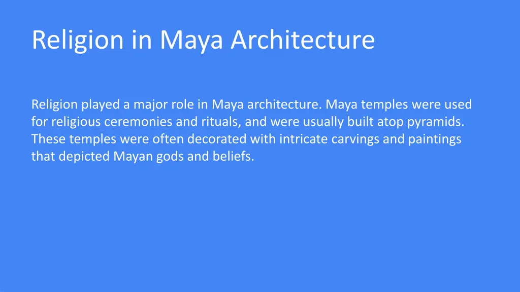 religion in maya architecture