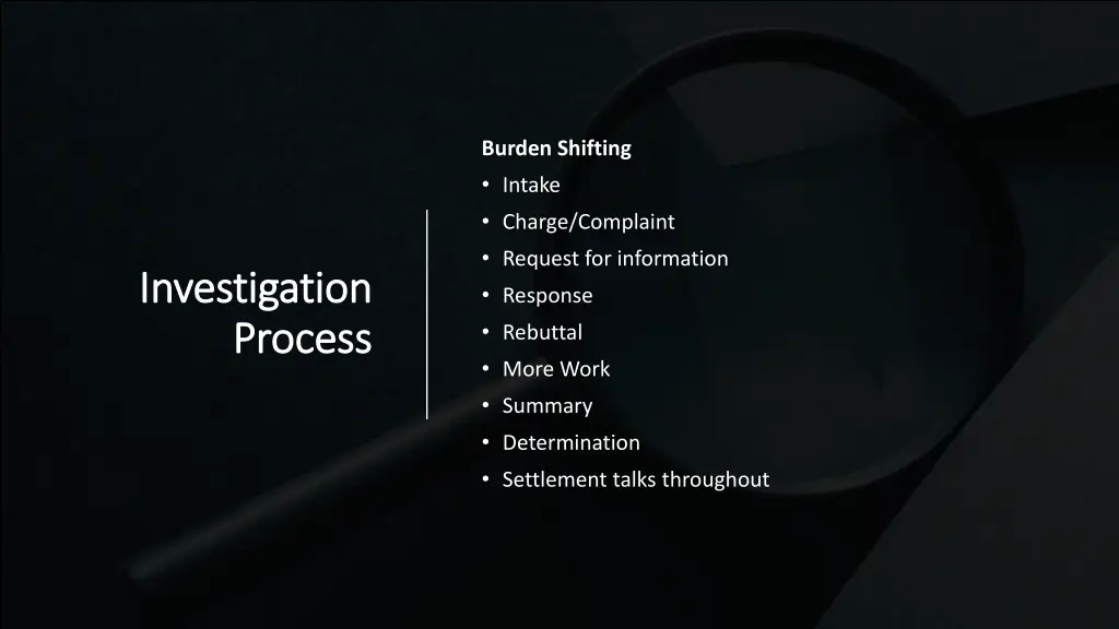 burden shifting intake charge complaint request