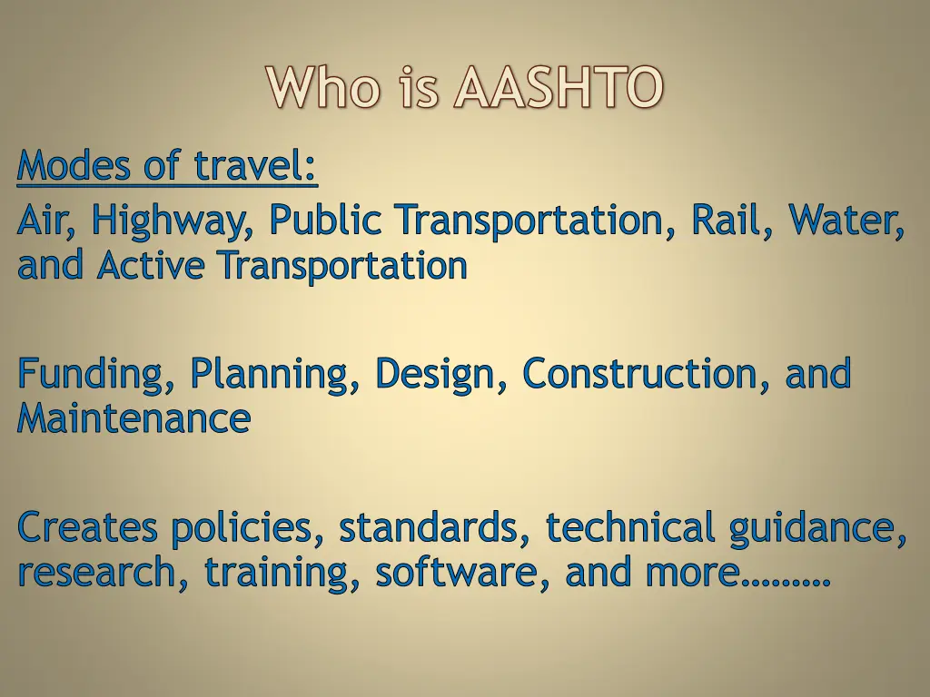 who is aashto 1