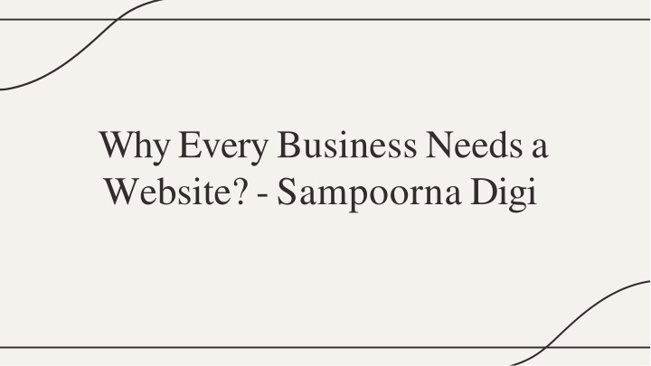 why every business needs a website sampoorna digi