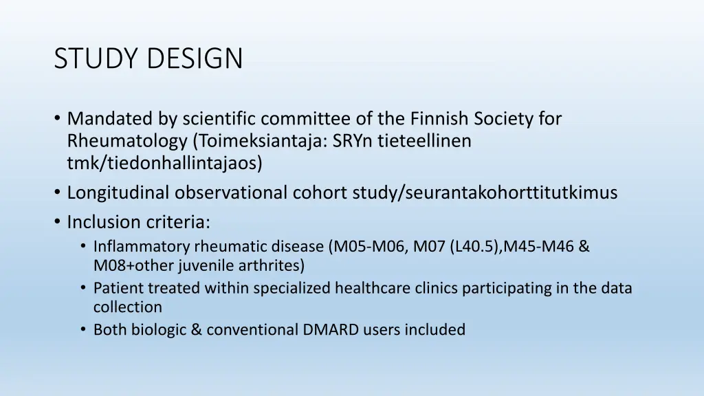 study design