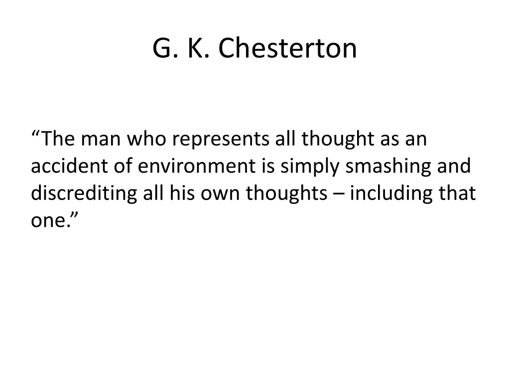 g k chesterton