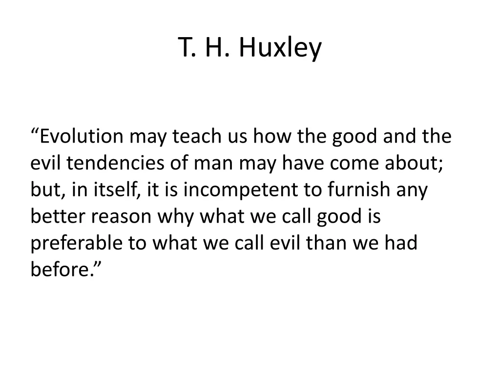 t h huxley