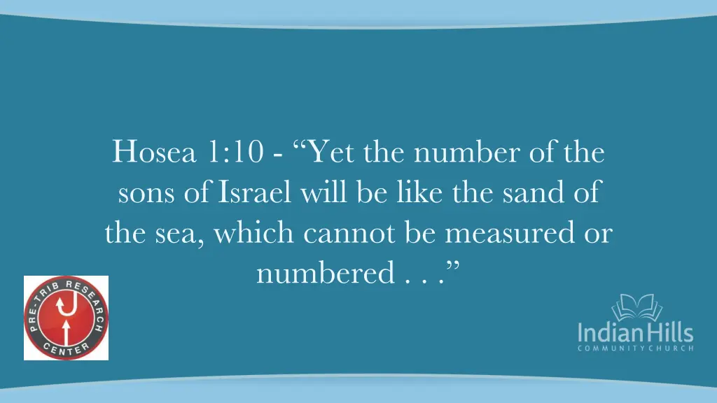 hosea 1 10 yet the number of the sons of israel