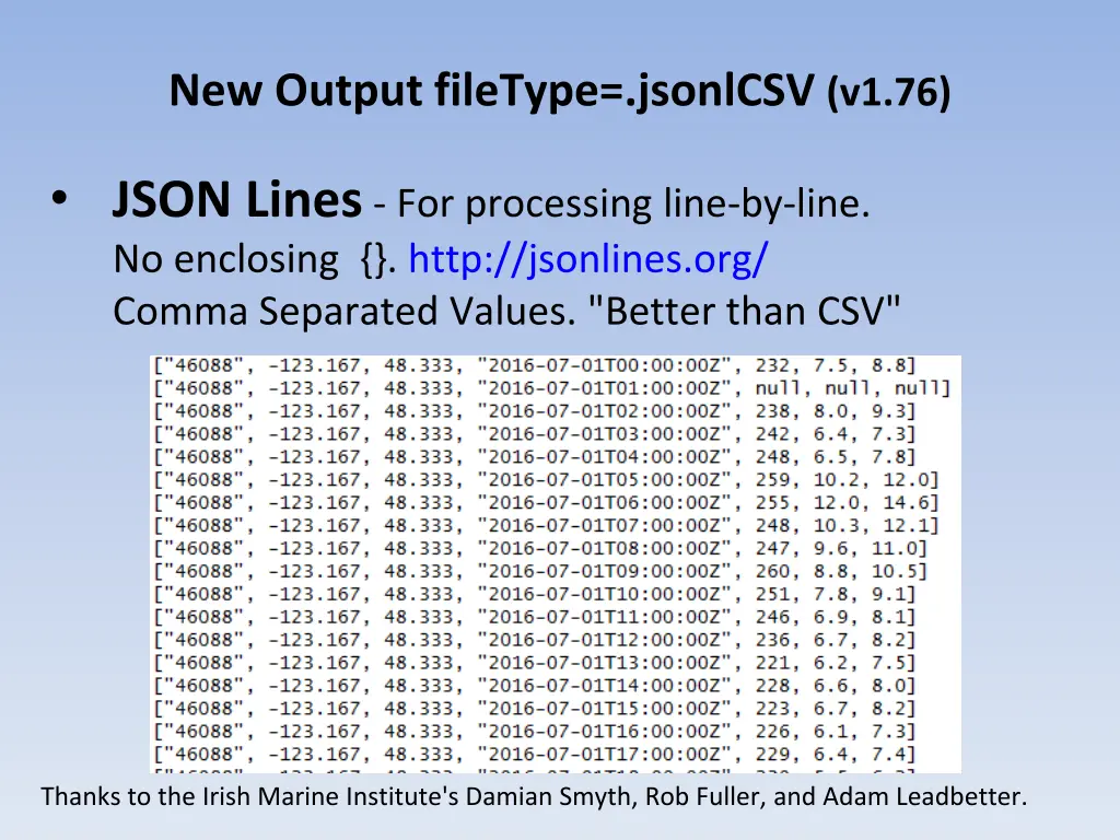 new output filetype jsonlcsv v1 76