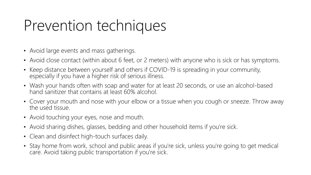 prevention techniques