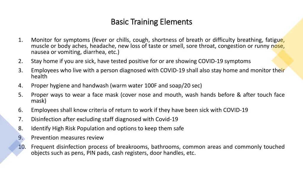 basic training elements basic training elements