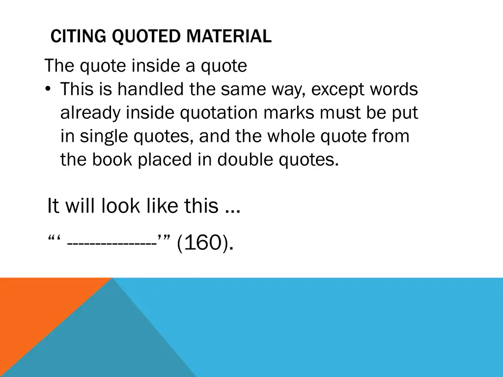 citing quoted material the quote inside a quote