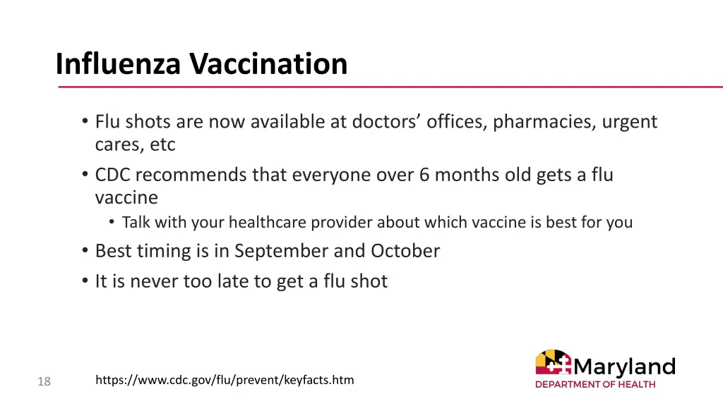 influenza vaccination