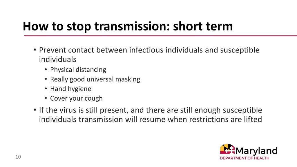 how to stop transmission short term