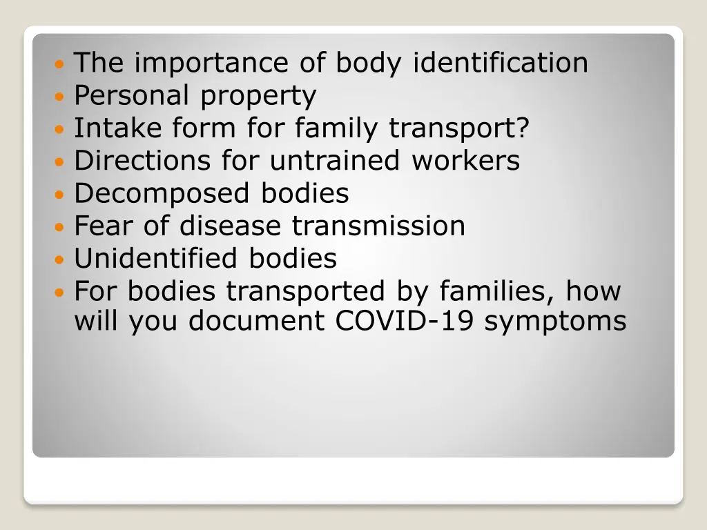 the importance of body identification personal