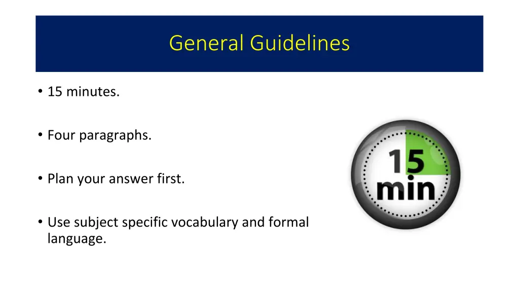 general guidelines