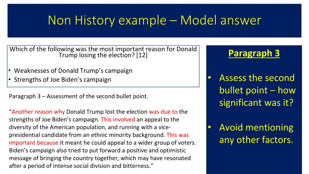 non history example model answer 2